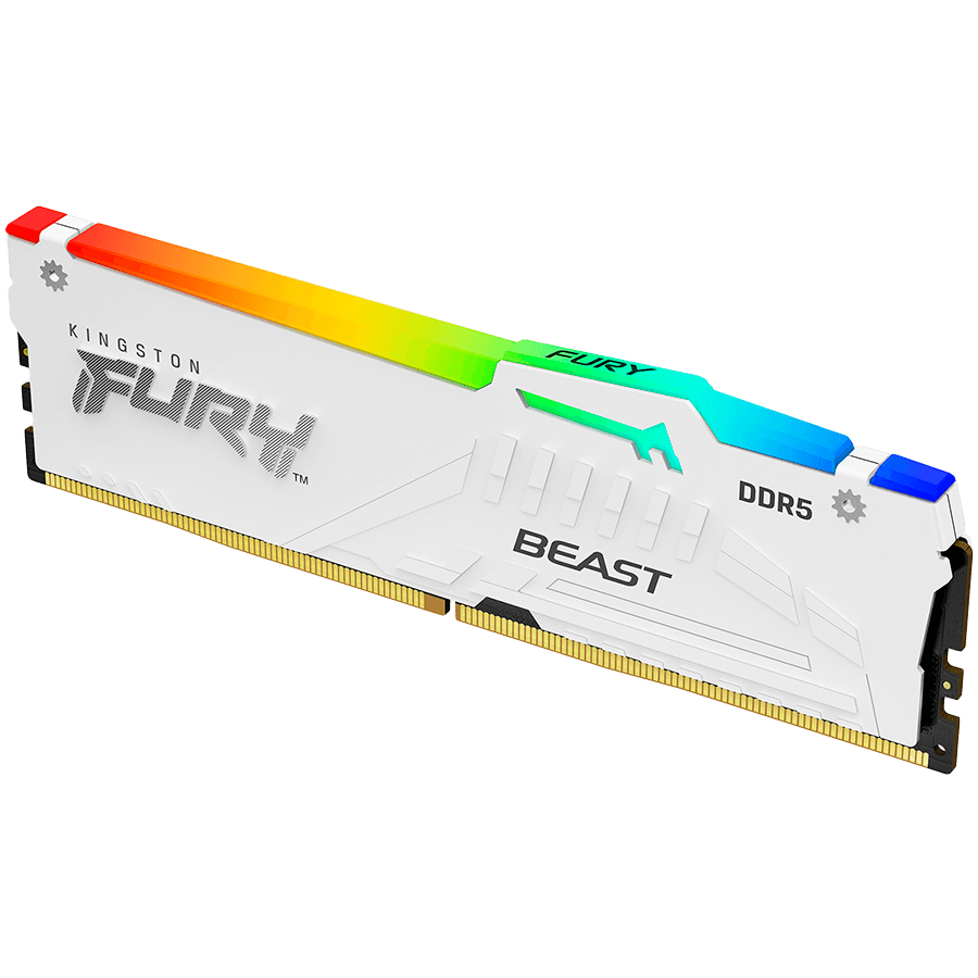 Kingston 16GB 6400MT/s DDR5 CL32 DIMM FURY Beast White RGB EXPO