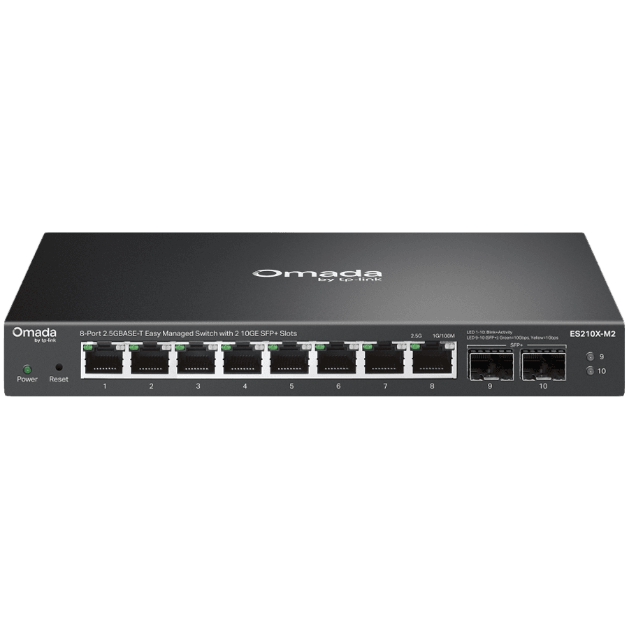 Omada 8 Port 2.5GBASE T Easy Managed Switch with 2 10GE SFP Slots