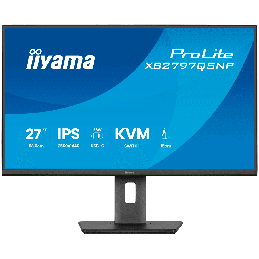 27" IPS-panel, 2560x1440, EyeComfort, 15cm Height Adj. Stand, USB-C Dock (LAN/96W PD/DP-OUT) 1ms, 350cd/m2, Speakers, USB-C, KVM, HDMI, DisplayPort, USB HUB (2x3.2+2xC)