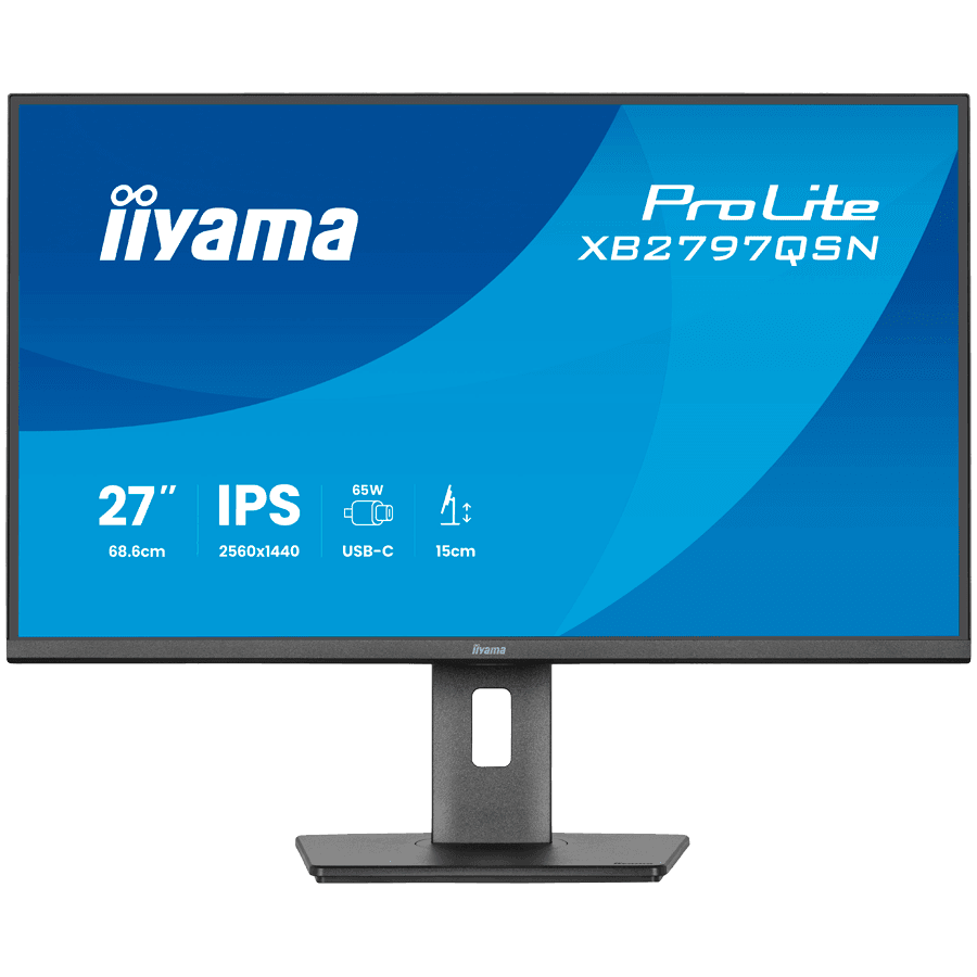 27" IPS-panel, 2560x1440, EyeComfort, 15cm Height Adj. Stand, USB-C Dock (LAN/65W PD/DP-OUT) 1ms, 350cd/m2, Speakers, USB-C, HDMI, DisplayPort, USB HUB (2x3.2+2xC)