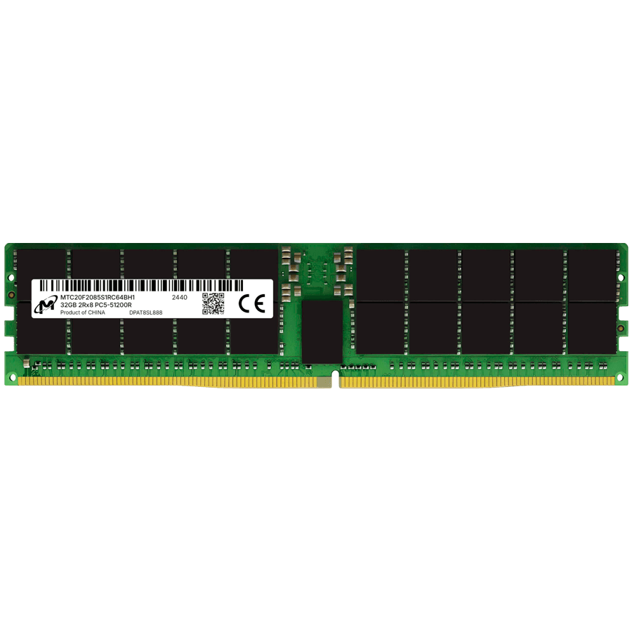 MICRON DDR5 RDIMM 32GB 2Rx8 6400 CL52 (16Gbit) (Single Pack)