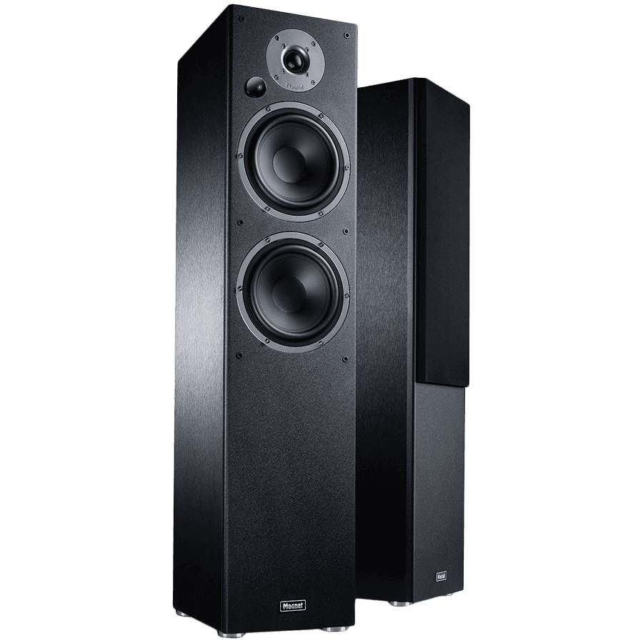 Magnat Monitor Ref. 5A Floorstanding Powered speakers, Black, Pair