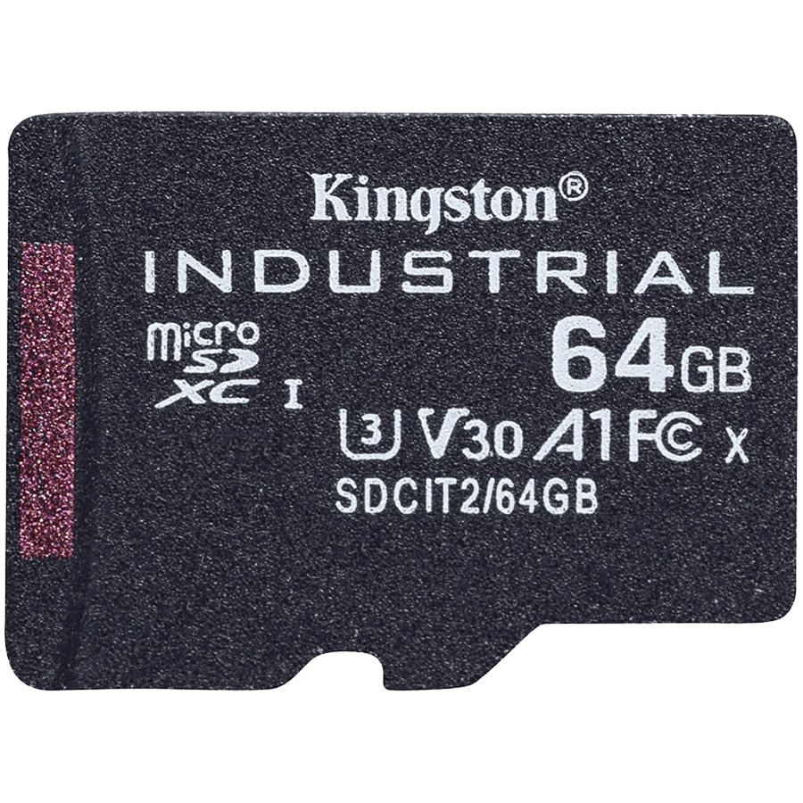 Kingston 64GB microSDXC Industrial C10 A1 pSLC Card Single Pack w/o Adapter