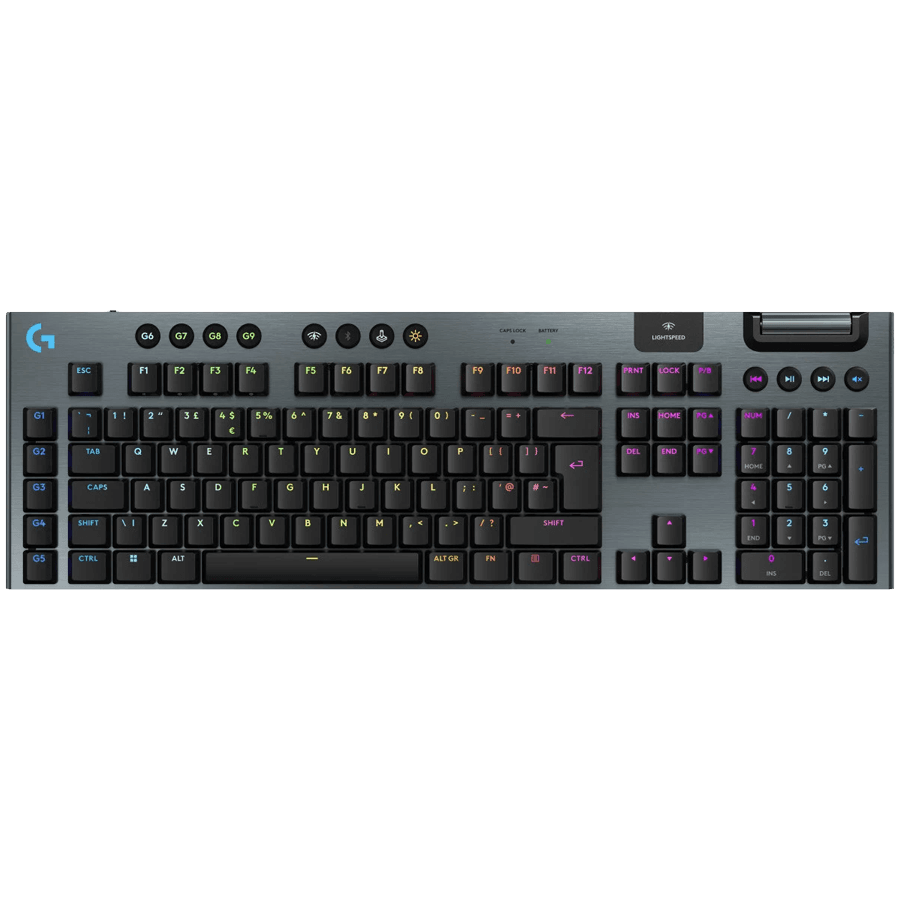 LOGITECH G915 X LIGHTSPEED Wireless Gaming Keyboard - BLACK - US INT'L - 2.4GHZ/BT - EMEA28i-935 - TACTILE