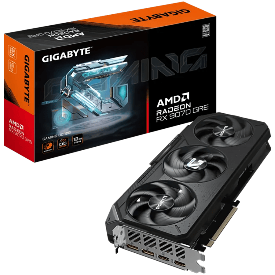 GIGABYTE Video Card AMD Radeon RX 9070 GRE GAMING OC 12G, 12GB GDDR6, 192bit, HDMI, DP