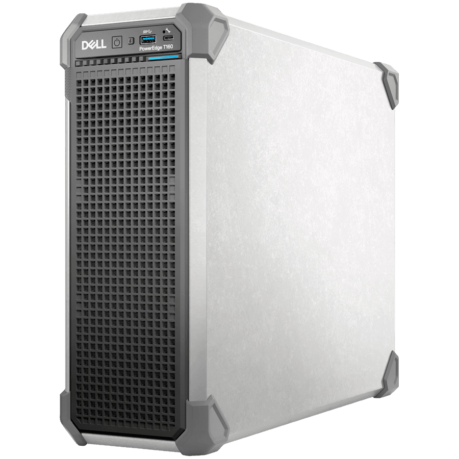 DELL EMC PowerEdge T160, 3x3.5",2x2.5", Intel Xeon 6 Performance 6315P 2.8G, 4C/4T, 12M Cache, DDR5, 16GB UDIMM 5600MT/s, 2TB Hard Drive SATA 6Gbps 7.2K RPM 512n 3.5in, no hw controler, iDRAC9 Enterprise., 300W PS, TPM 2.0 V6, BCM 5720 DP LOM, 3Y