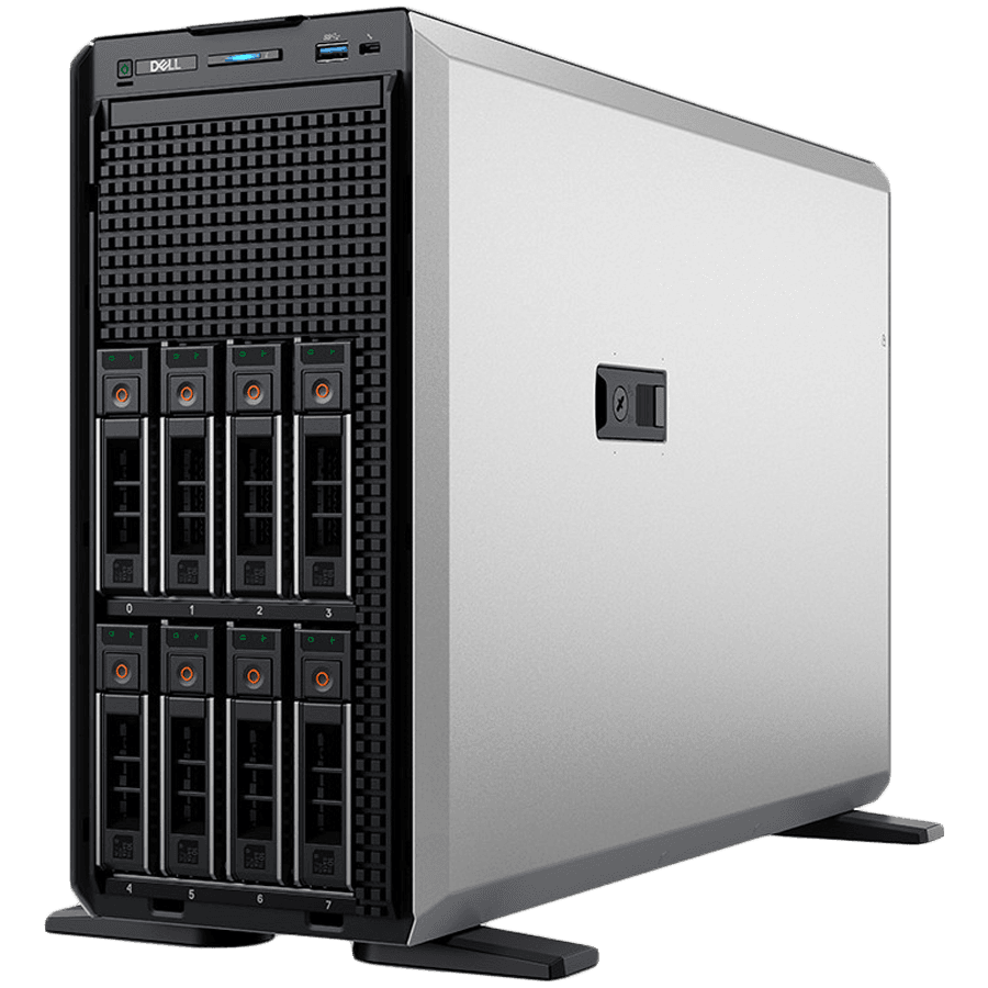 DELL EMC PowerEdge T360, 8x3.5",Intel Xeon 6 Performance 6333P 3.1G, 6C/12T, 32GB UDIMM, 5600MT/s, 2x480GB SSD SATA RI 6Gbps 512e, PERC H755,  iDRAC Ent , Dual RPS 700W, BCM 5720 1GbE, TPM 2.0 V6, 3Y