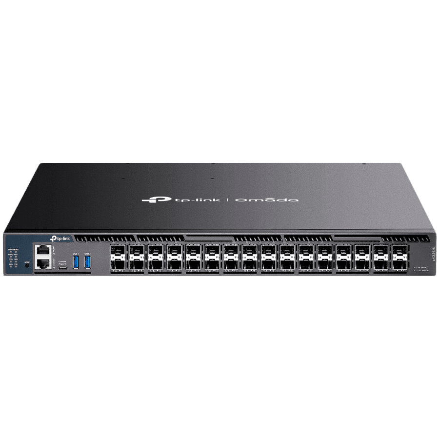 Omada 26-Port 10G Stackable L3 Managed Aggregation Switch with 6 25G Slots