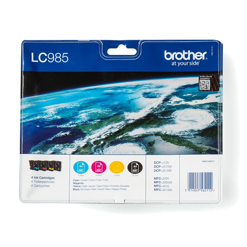 BROTHER Pack blister from 4 Cartridges