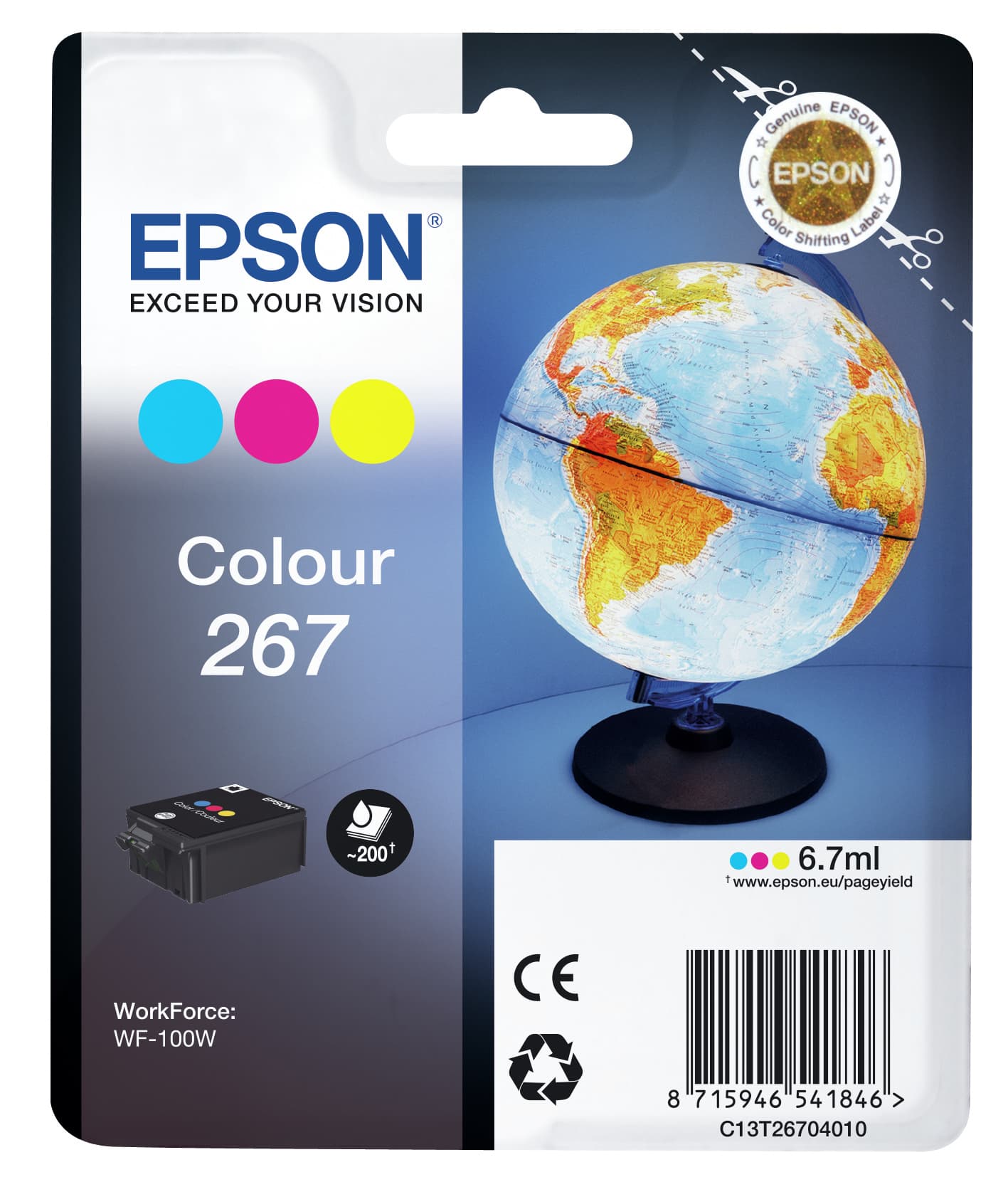 EPSON 2LB 267 ink cartridge cyan w/s