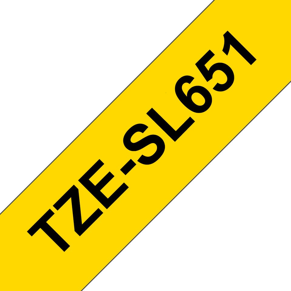 BROTHER TZeSL651 tape Black on Yellow