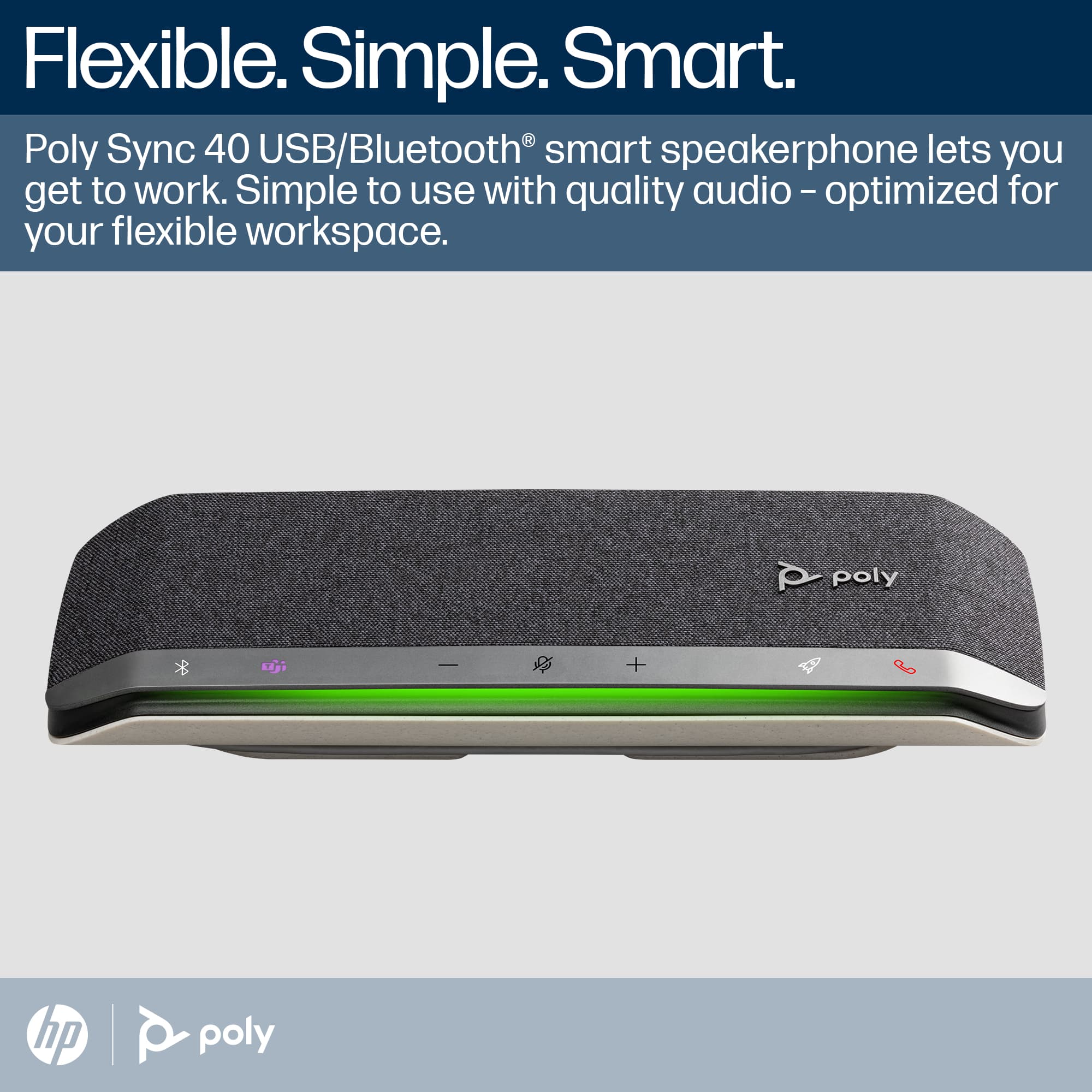 HP Poly Sync 40+ MS Teams Speakerphone