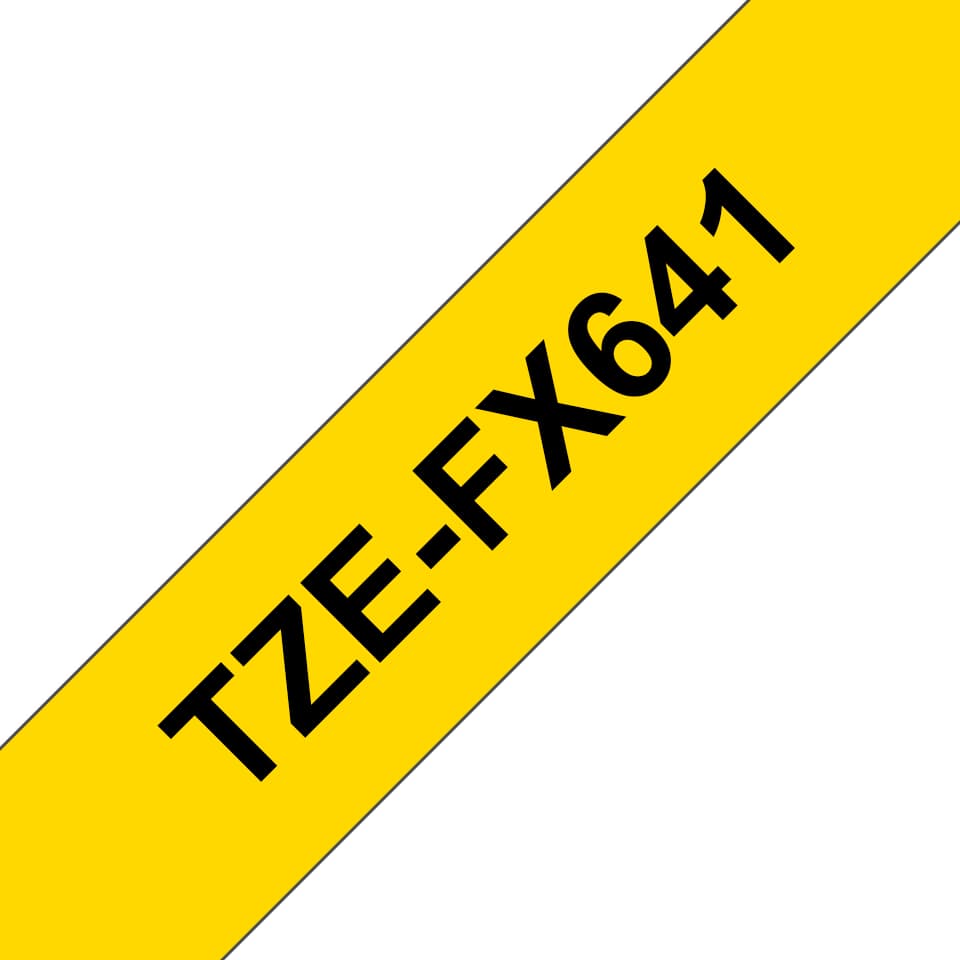 BROTHER TZEFX641 flex bk/yellow 18mm 8m