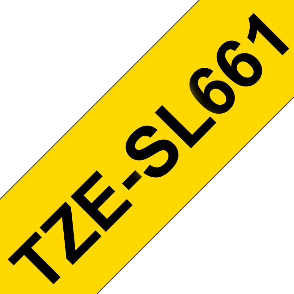 BROTHER TZeSL661 tape Black on Yellow