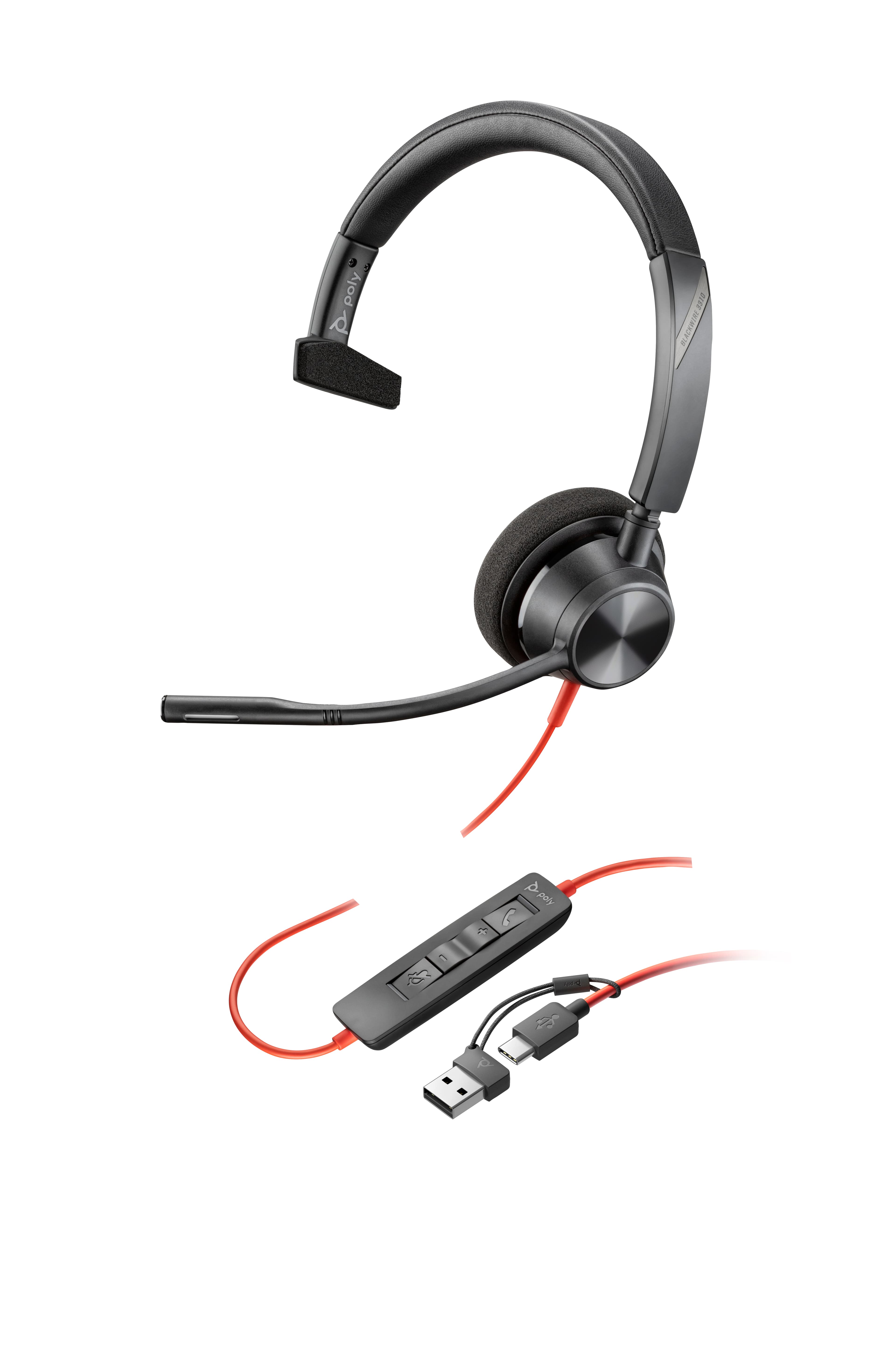 HP Poly BW 3310 Mono USB-C HS +USB-C/A
