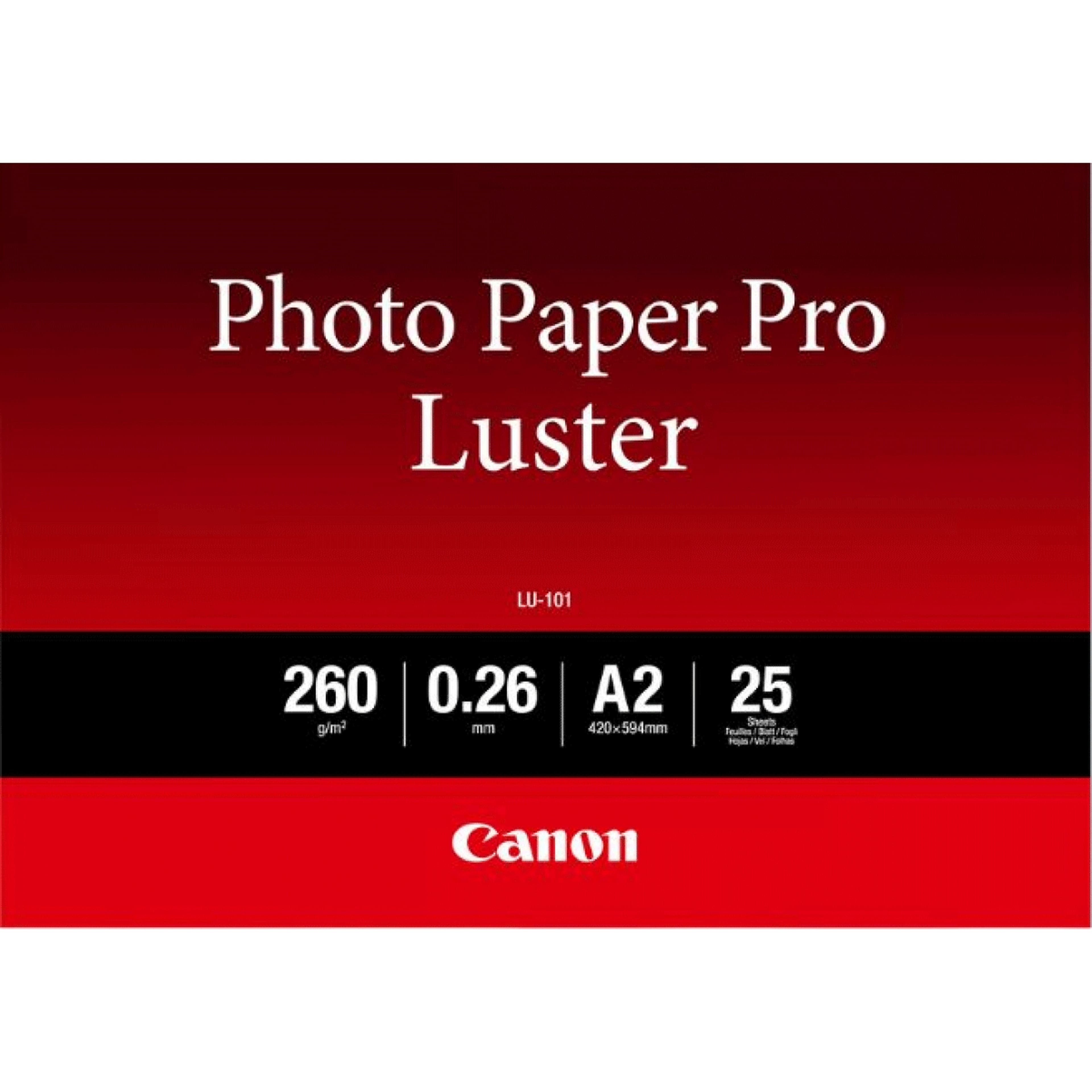 CANON LU-101 photo paper pro luster A2