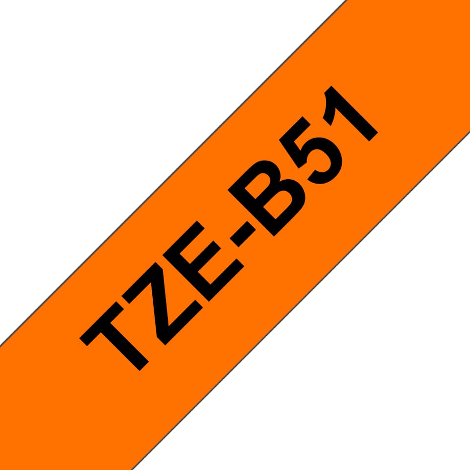BROTHER TZEB51 TAPE black/orange 24mm 8m