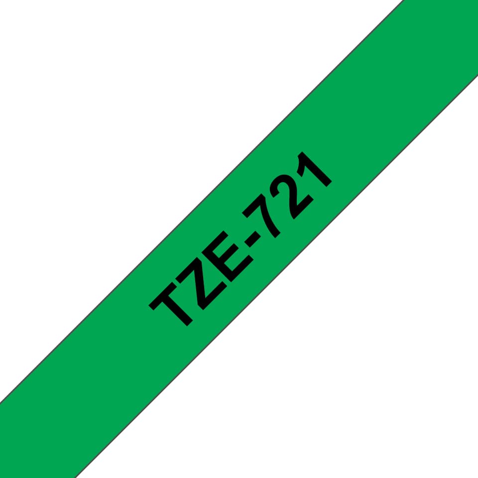 BROTHER TZE721 tape black/green 9mm 8m