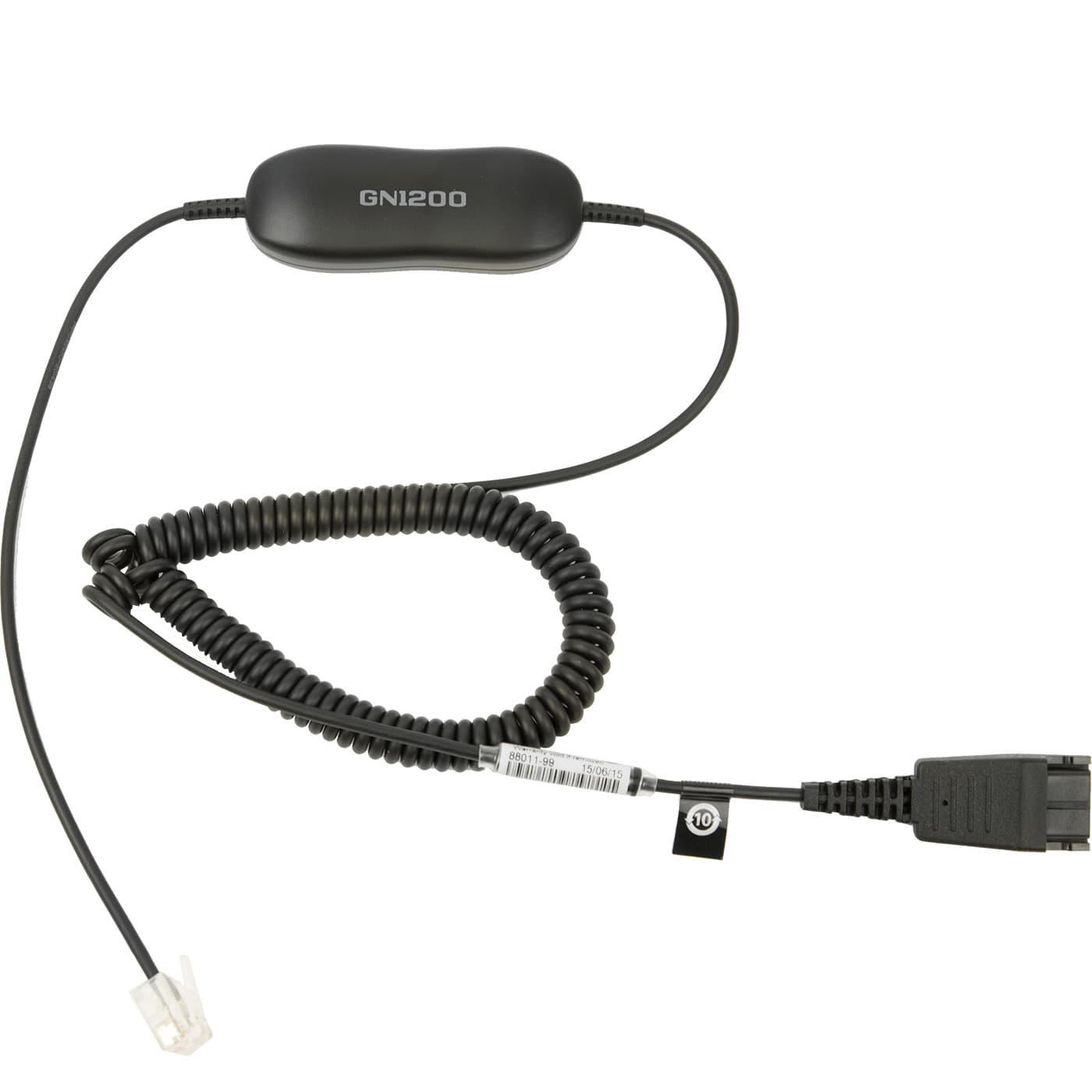 JABRA Smart Cord QD to RJ10 coiled