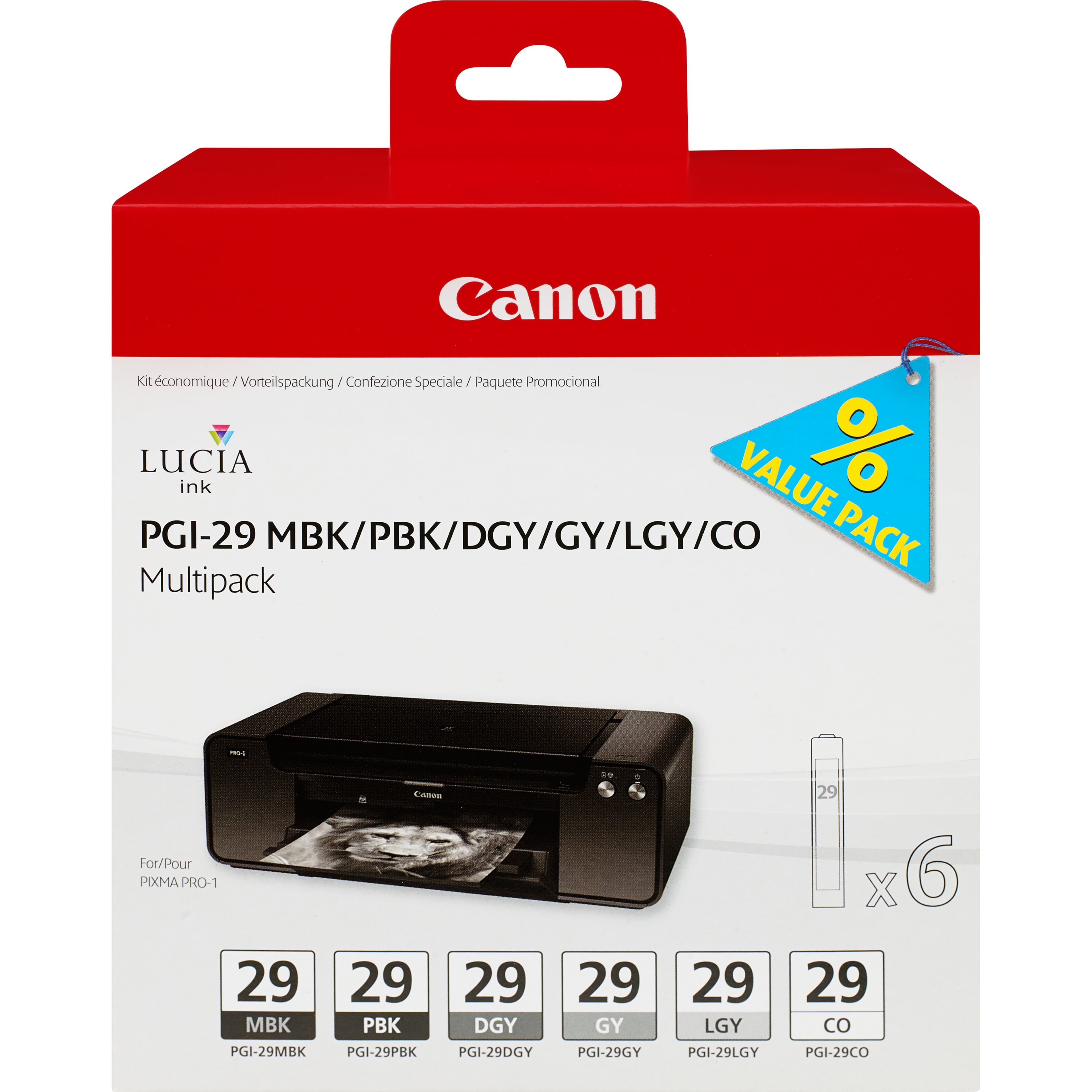 CANON PGI-29 MBK/PBK/DGY/GY/LGY/CO Multi