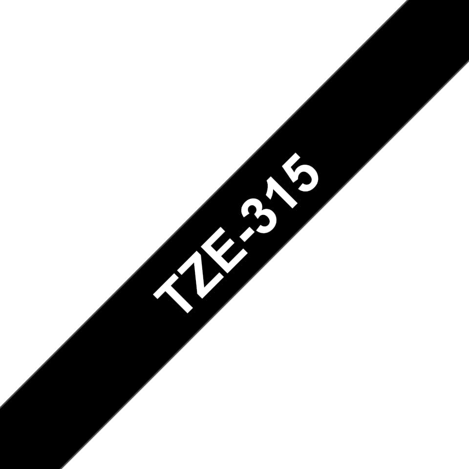 BROTHER TZE315 tape white/black 6mm 8m