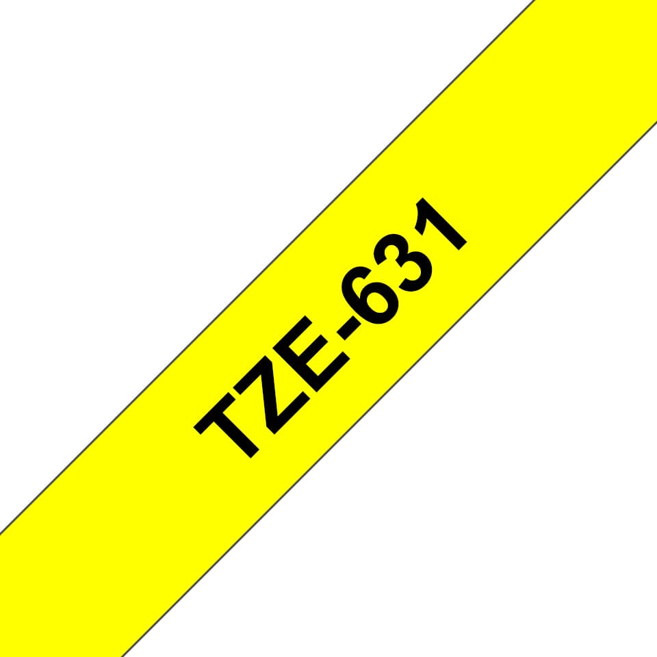 BROTHER TZE631 tape black/yellow 12mm 8m