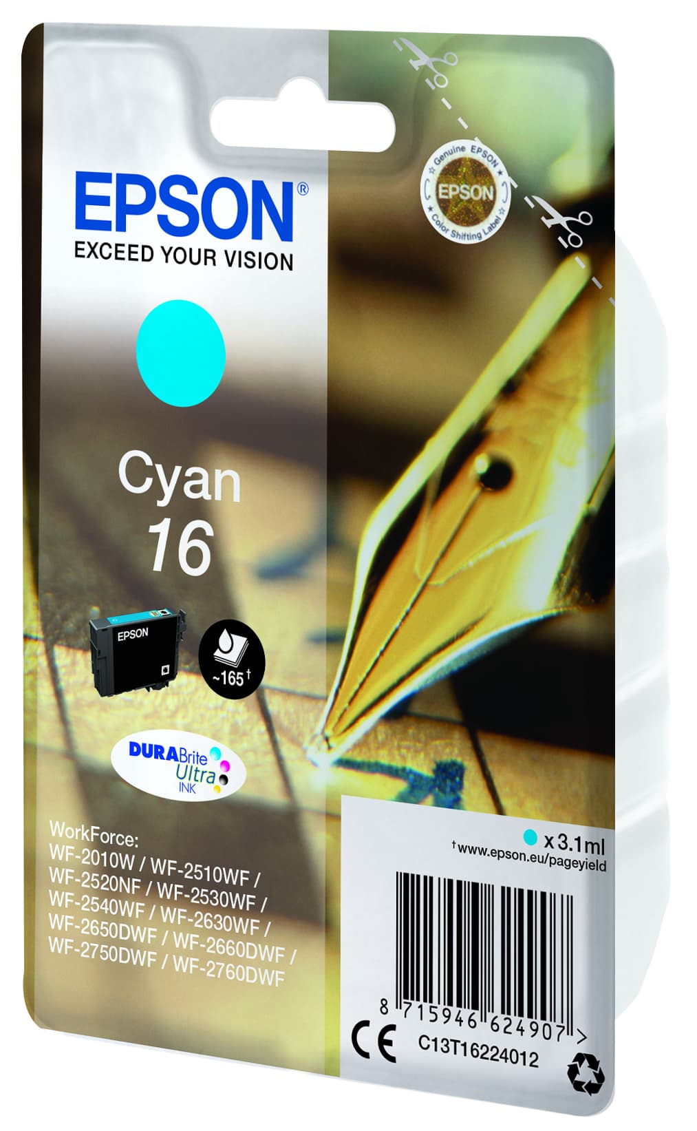 EPSON 1LB Singlepack Cyan16 w/s