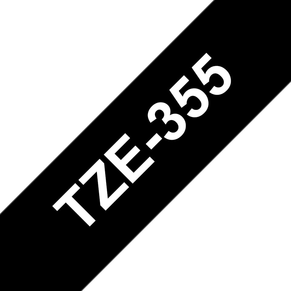 BROTHER TAPE TZE355 white/black 24mm 8m