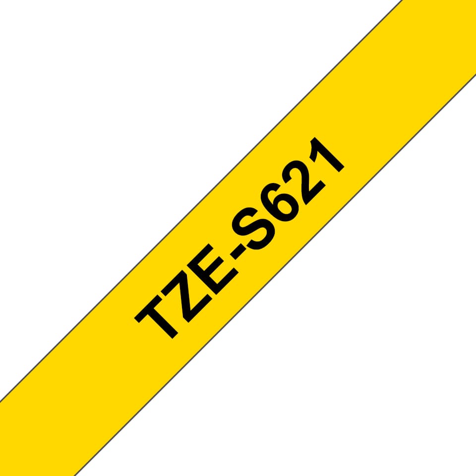BROTHER TZES621 strong bk/yellow 9mm 8m