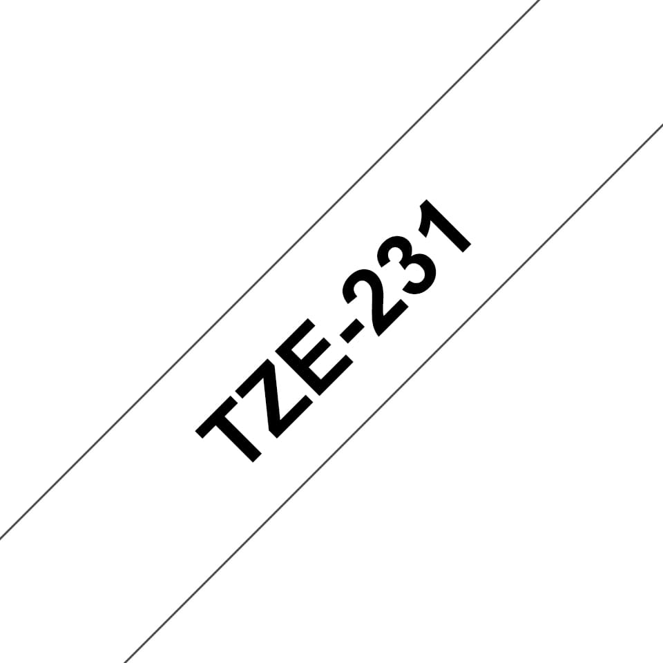 BROTHER TZE231 tape black/white 12mm 8m