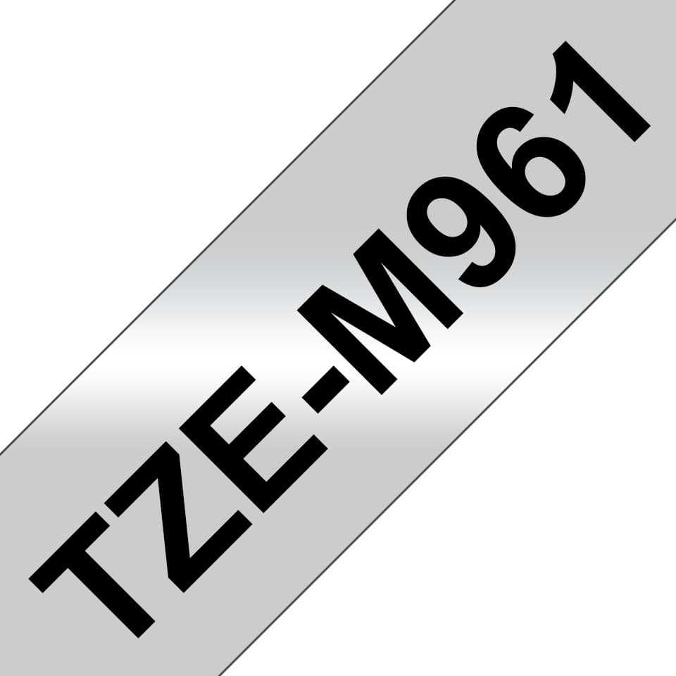 BROTHER TZEM961 black/silver 36mm 8m