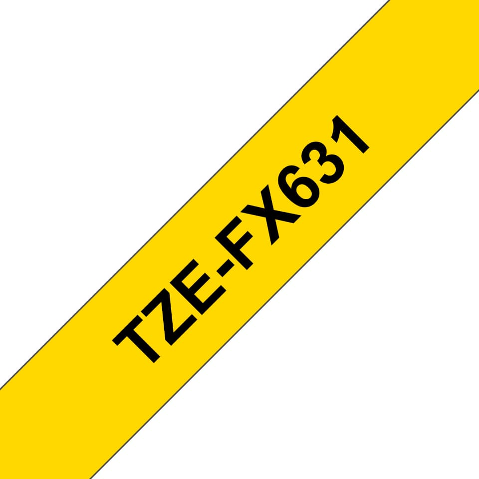 BROTHER TZEFX631 flex bk/yellow 12mm 8m