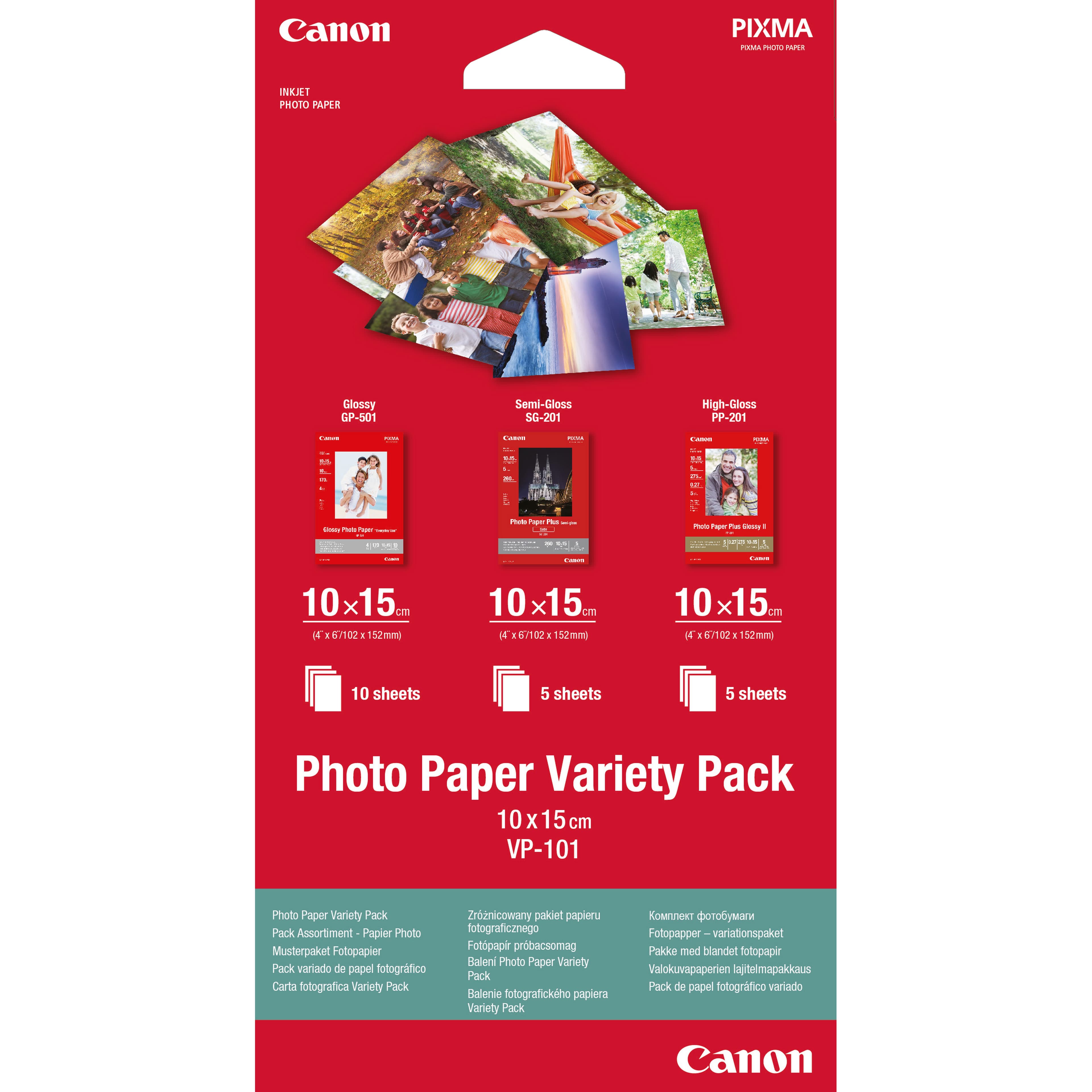 CANON Photo Paper Variety Pack 10x15cm