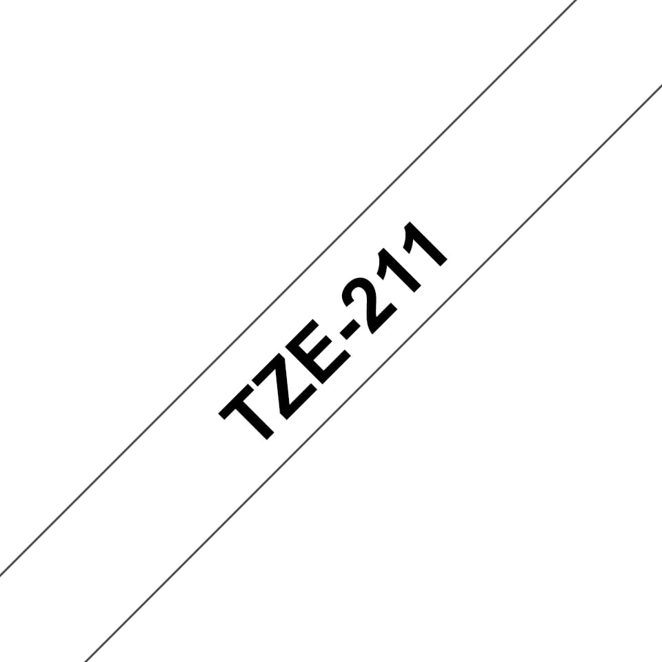 BROTHER TZE211 tape black/white 6mm 8m