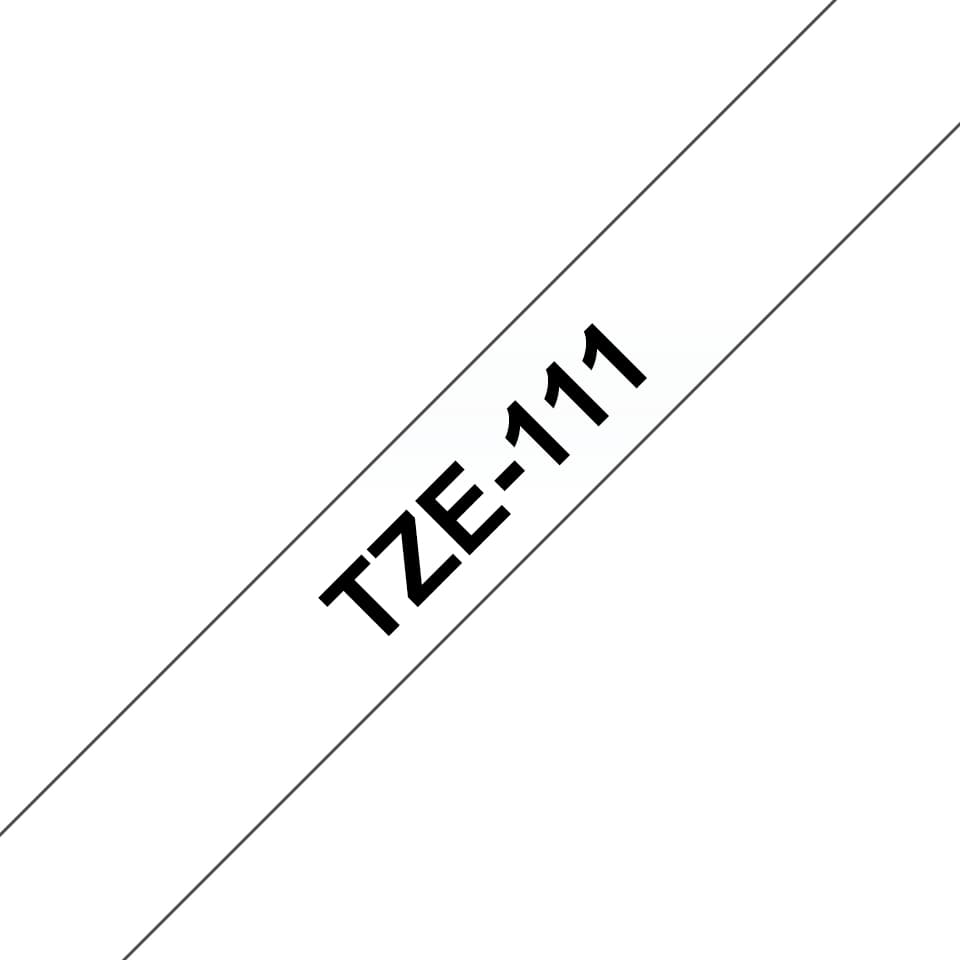 BROTHER TZE111 tape black/clear 6mm 8m