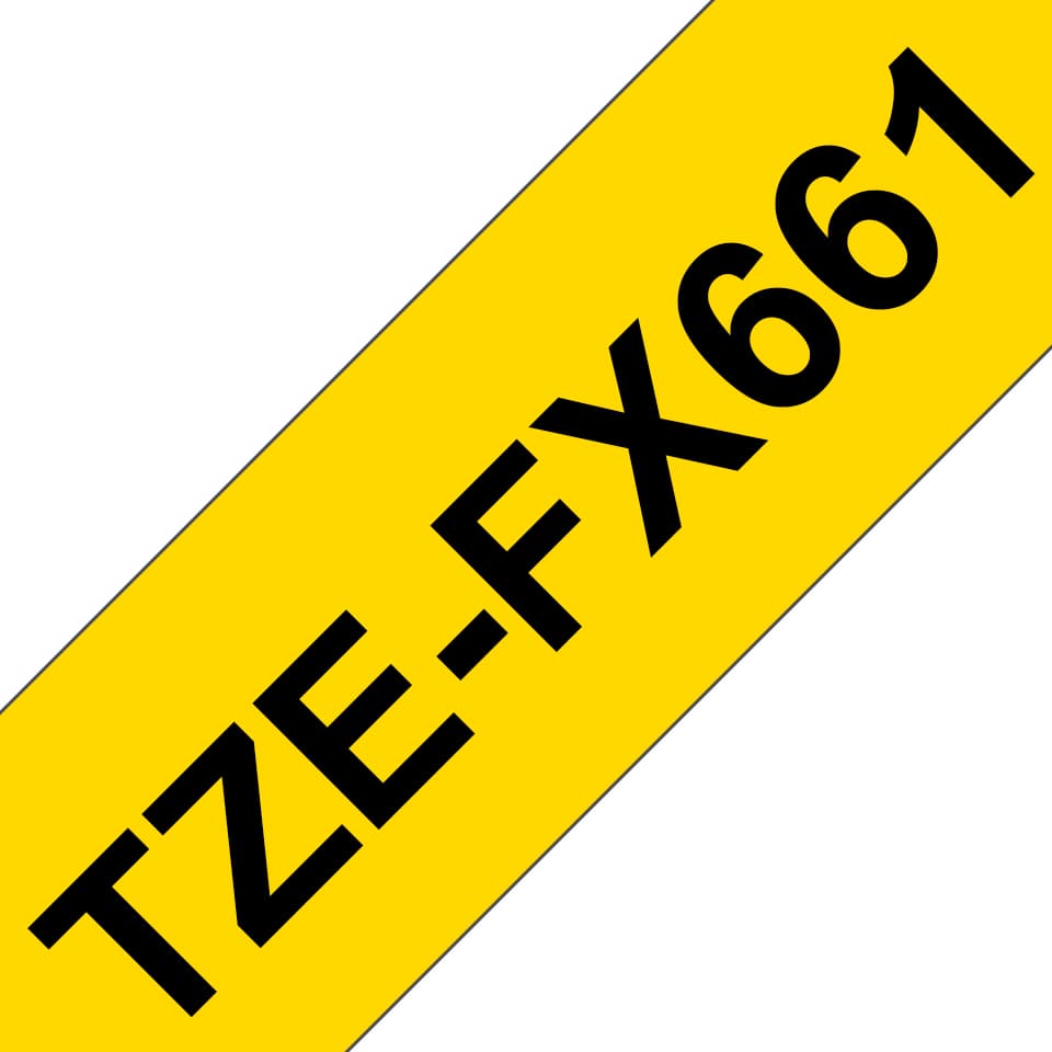 BROTHER TZEFX661 36mm Black on White FL