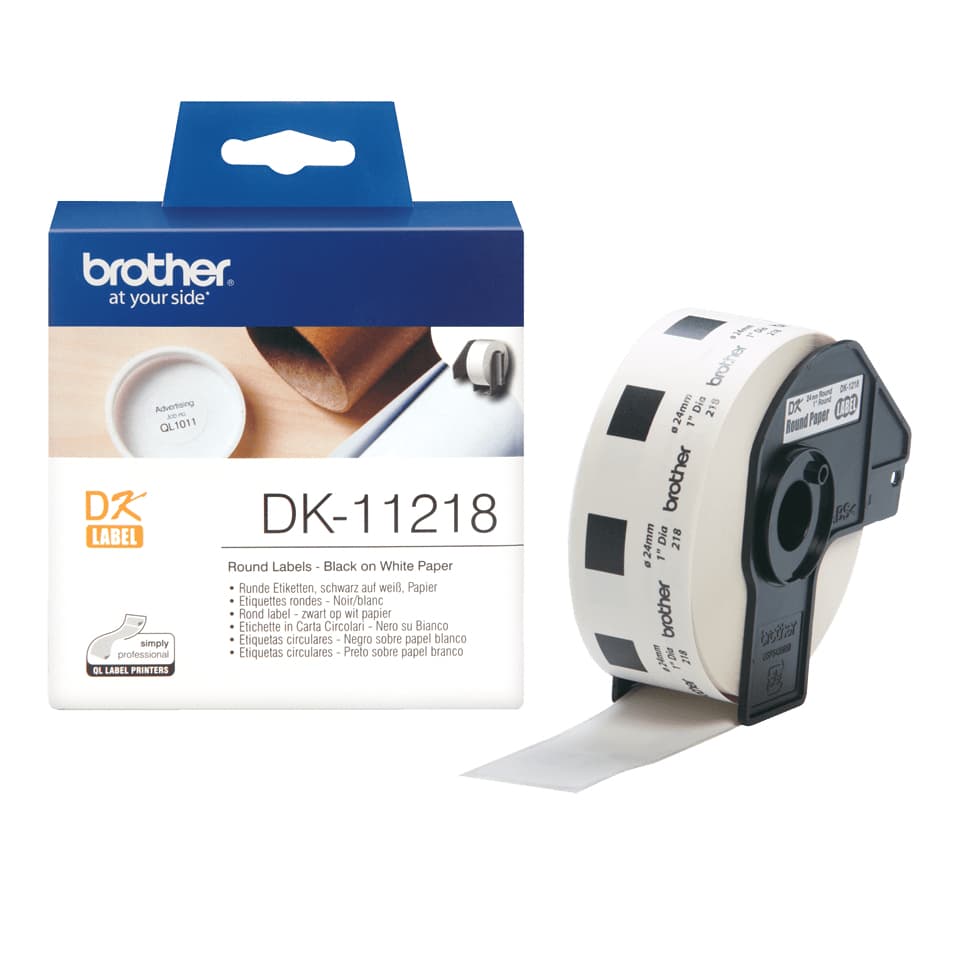 BROTHER DK11218 roundly labels white