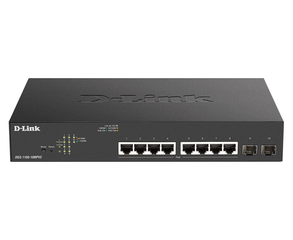 D-LINK 10-Port Layer2 PoE+ Smart Switch