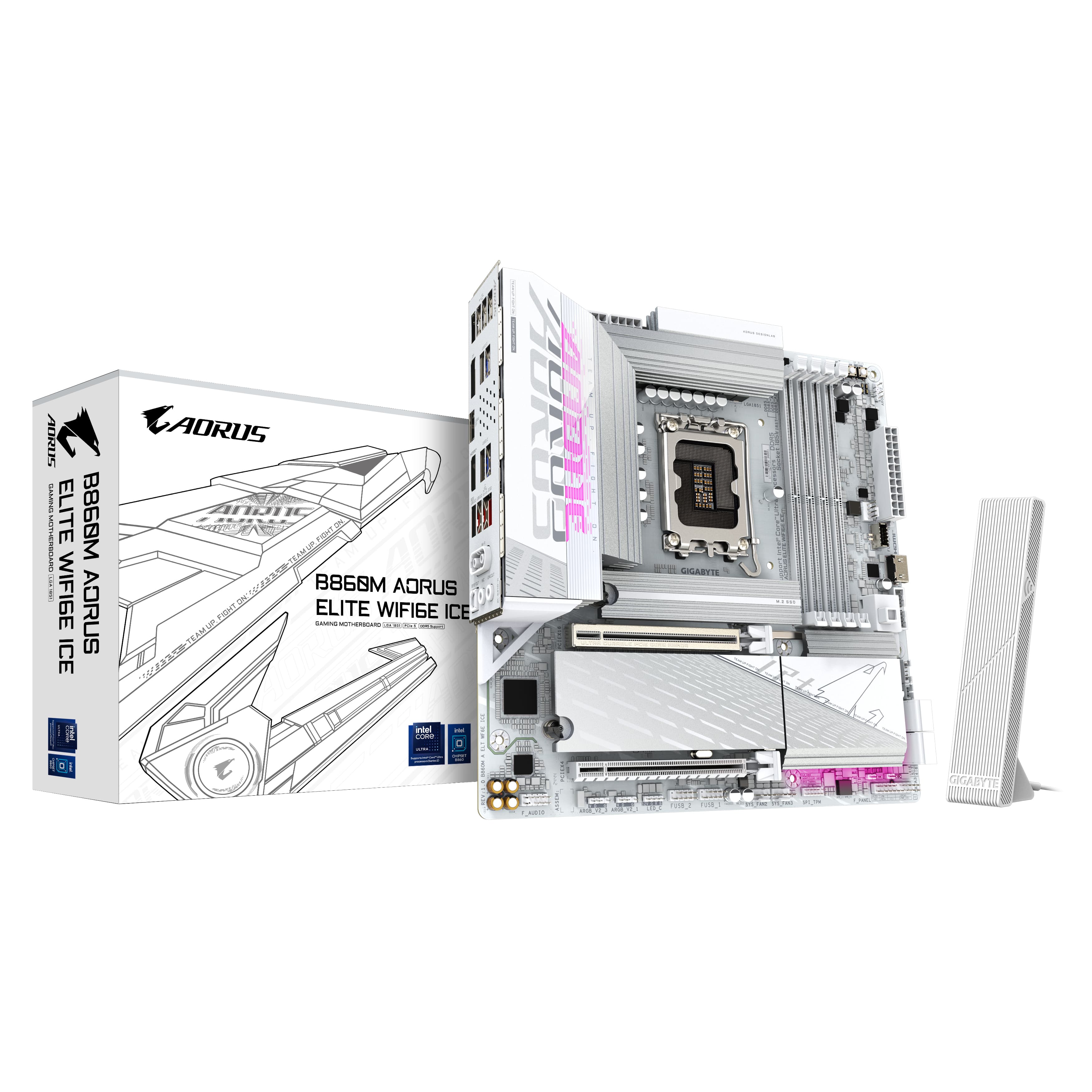 GIGABYTE B860M A ELT WF6E ICE LGA1851 MB