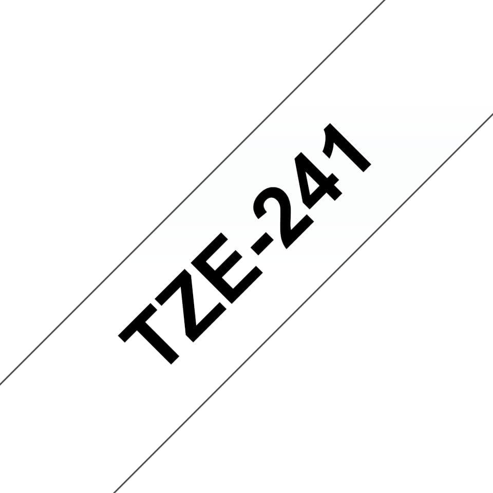 BROTHER TZE241 tape black/white 18mm 8m