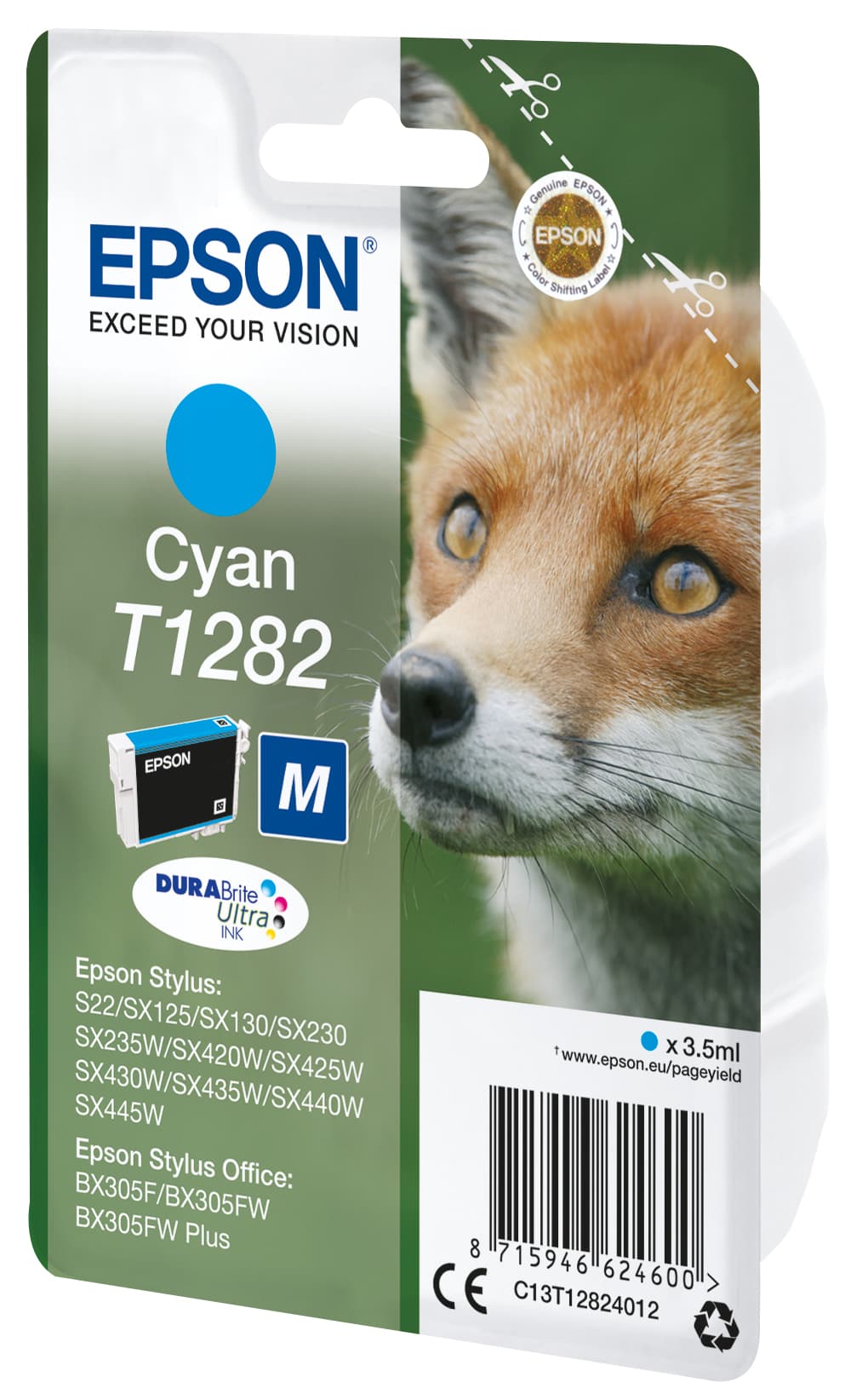 EPSON 1LB ink T128 cyan blister w/s