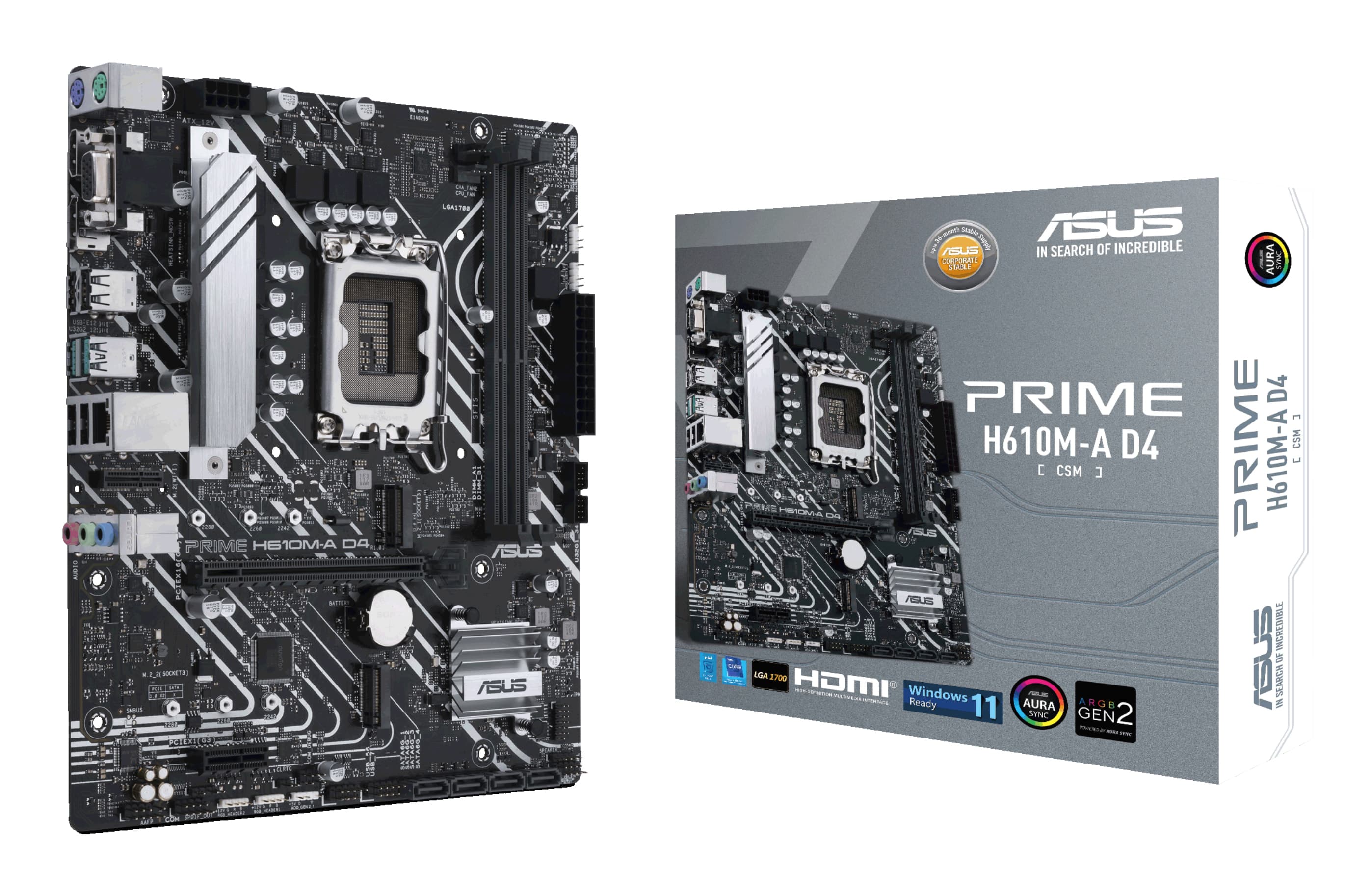 ASUS PRIME H610M-A D4 LGA 1700 CMS