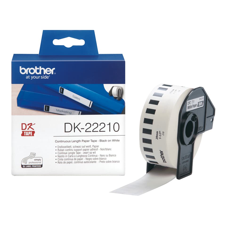 BROTHER Continuos Paper Black/White 29mm