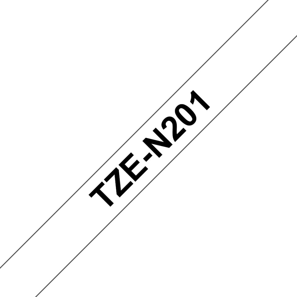 BROTHER TZEN201 3.5mm BLACK ON WHITE NON