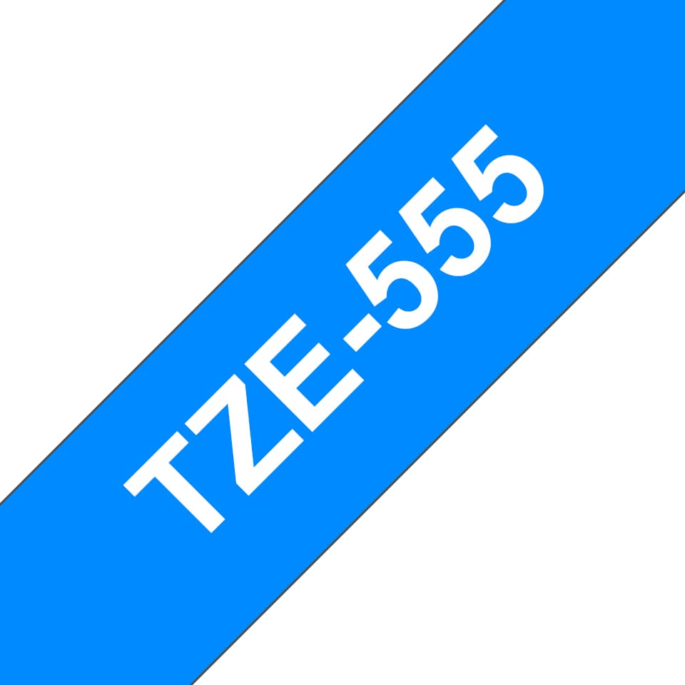 BROTHER TZE555 24mm WHITE ON BLUE