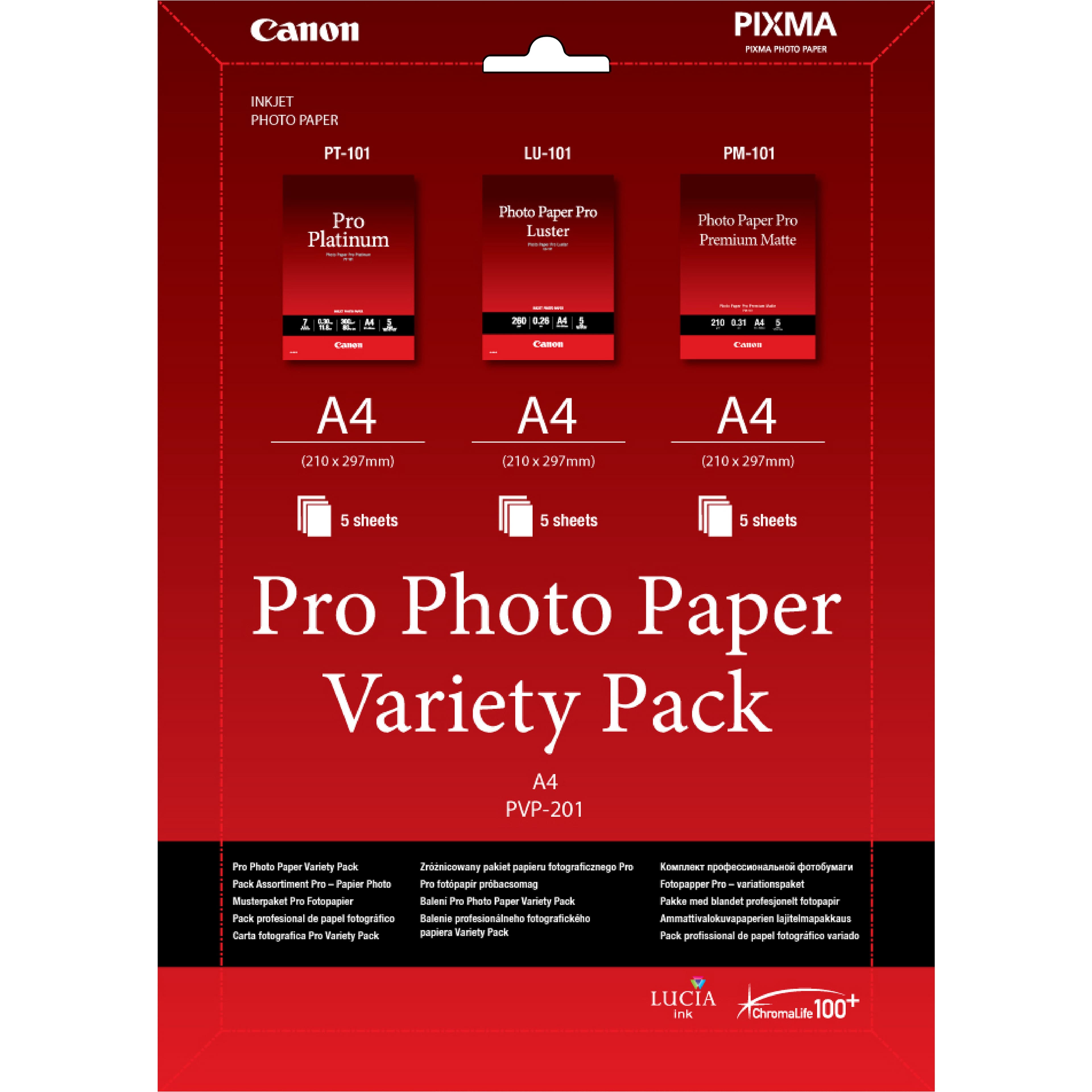 CANON Pro Photo Paper Variety Pack A4