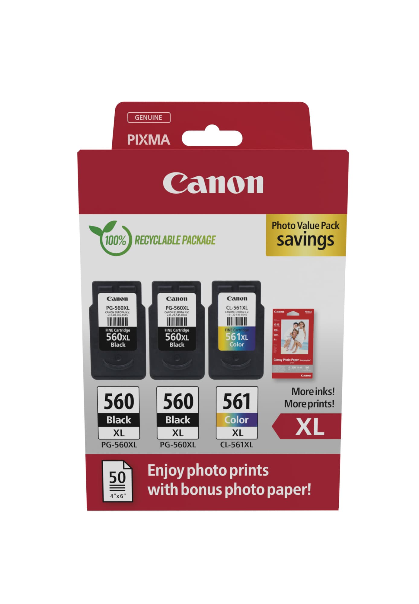 CANON 1LB PG-560XLx2/CL-561XL Ink Crtg