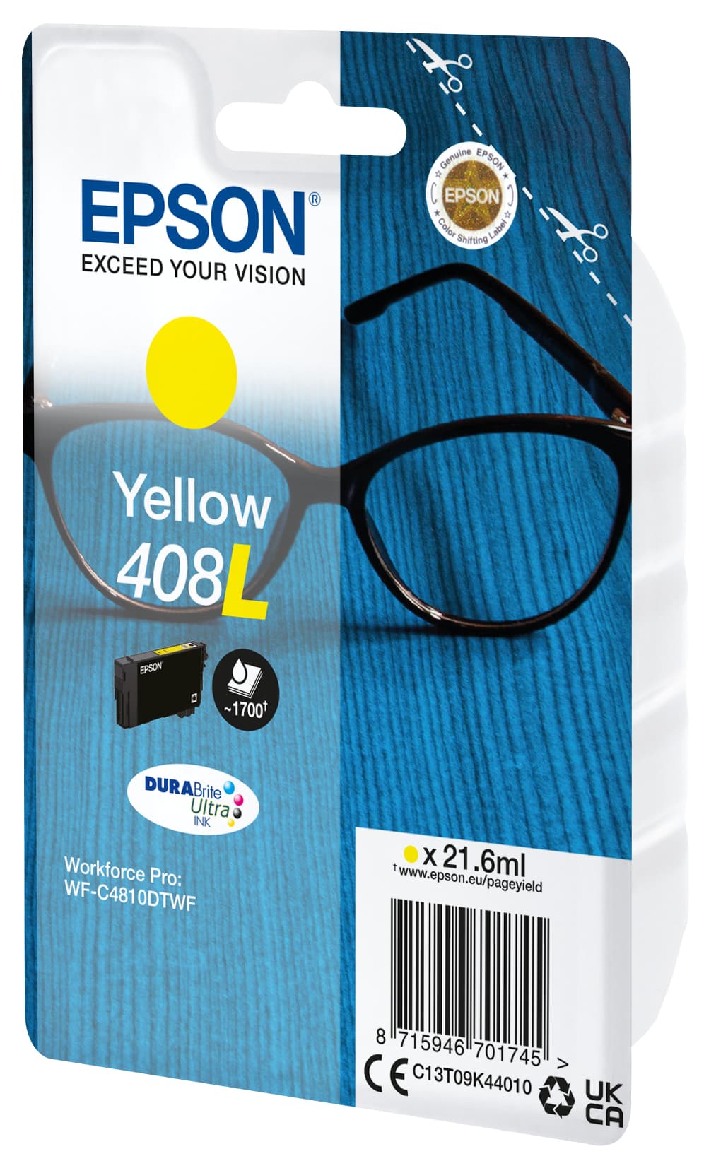 EPSON 6LB Singlepack Yellow 408L Ultra