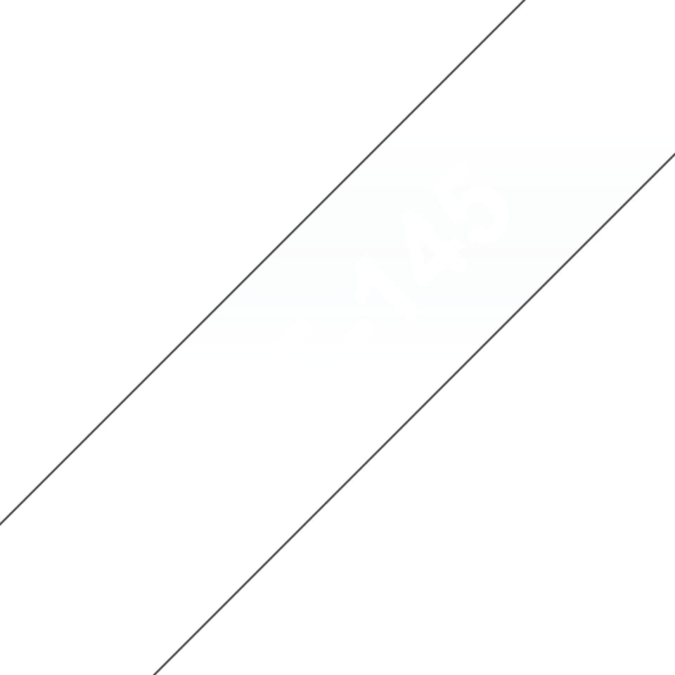 BROTHER TZE145 18mm WHITE ON CLEAR