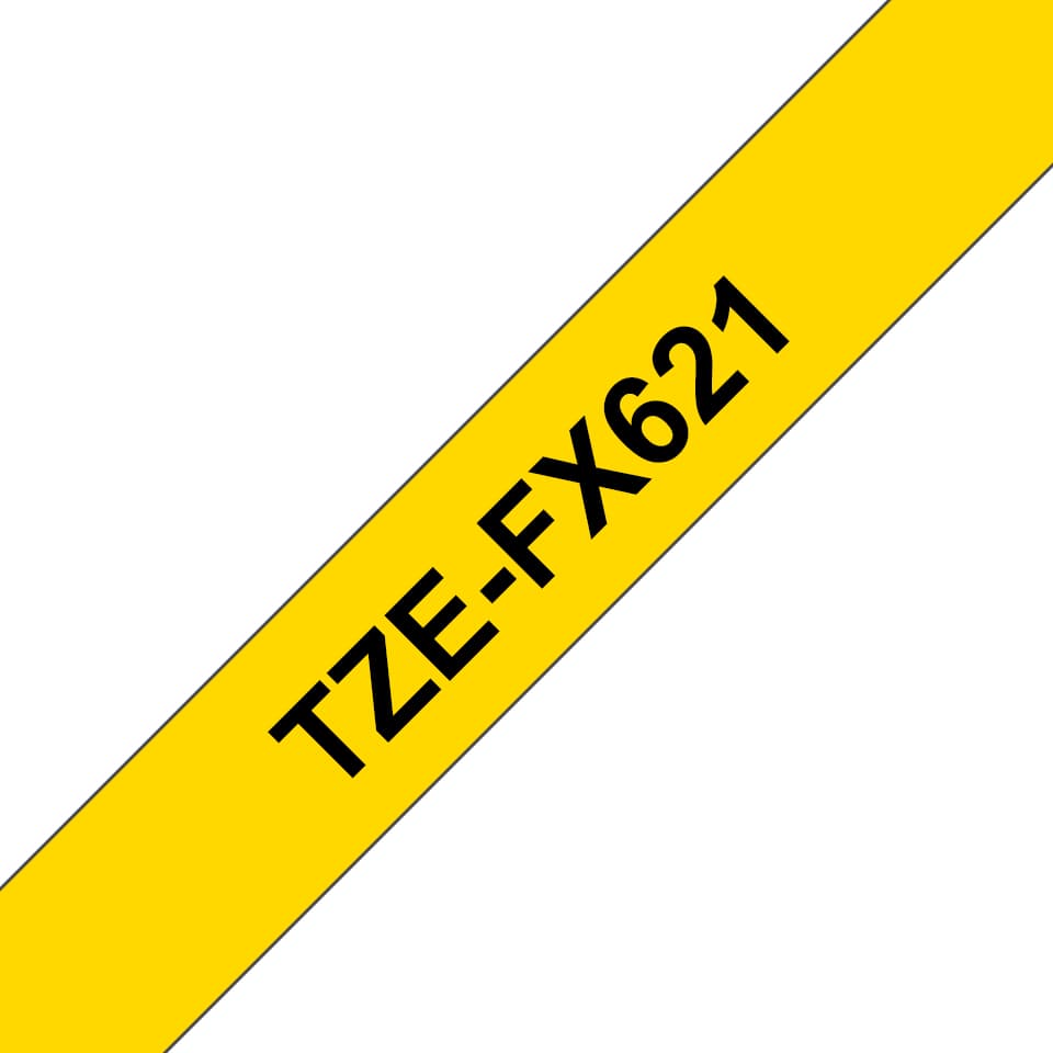 BROTHER TZEFX621 flex bk/yellow 9mm 8m